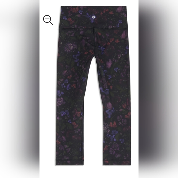 LULULEMON Leggings Dark Floral Wunder Pattern Size Small - Picture 4 of 5